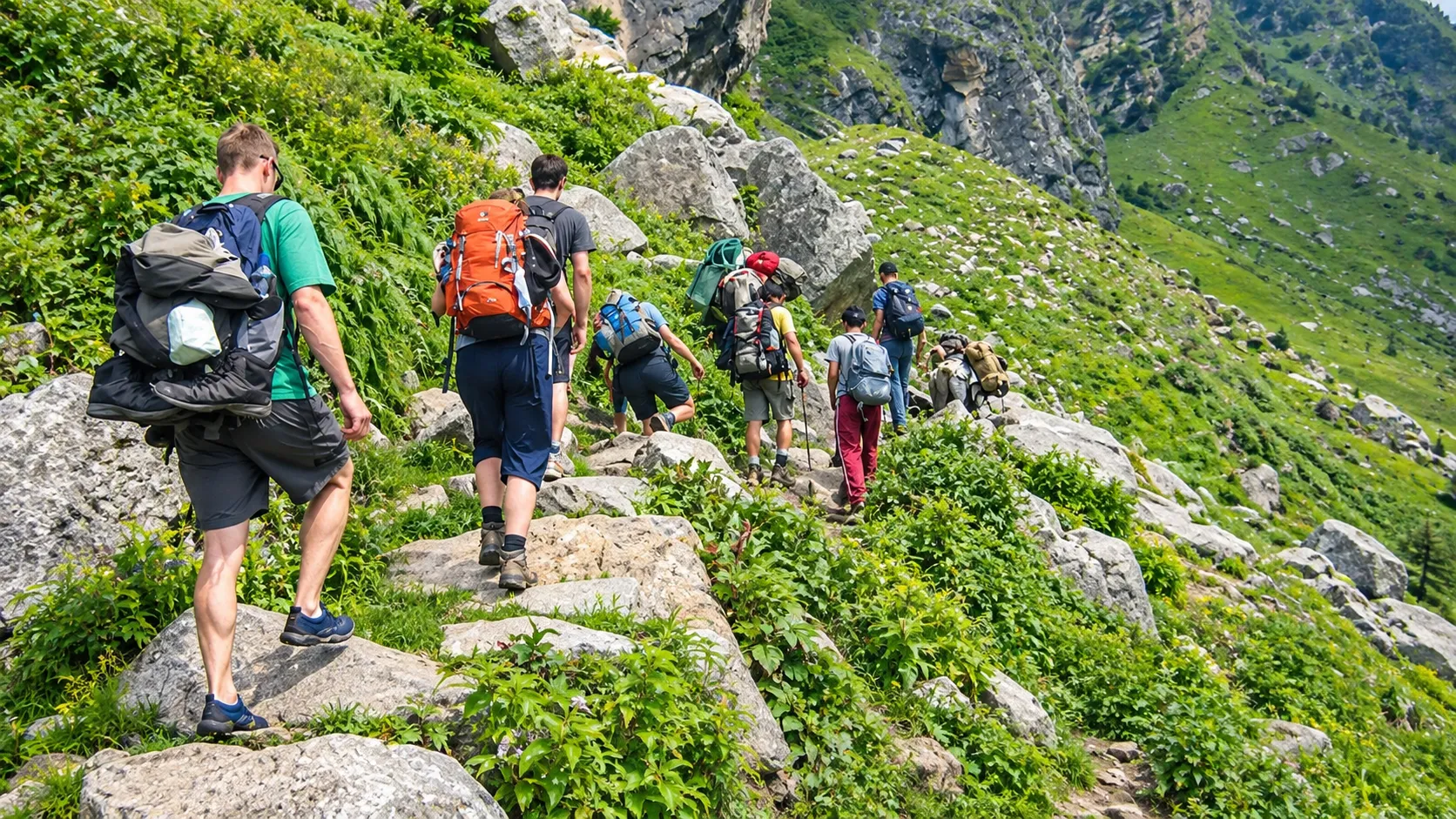 trekking in manali